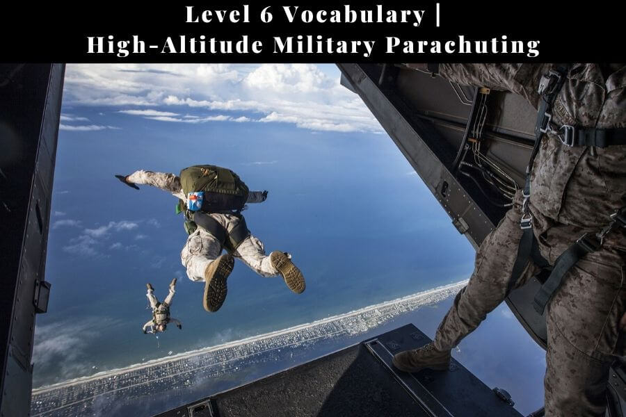 High altitude military parachuting vocabulary